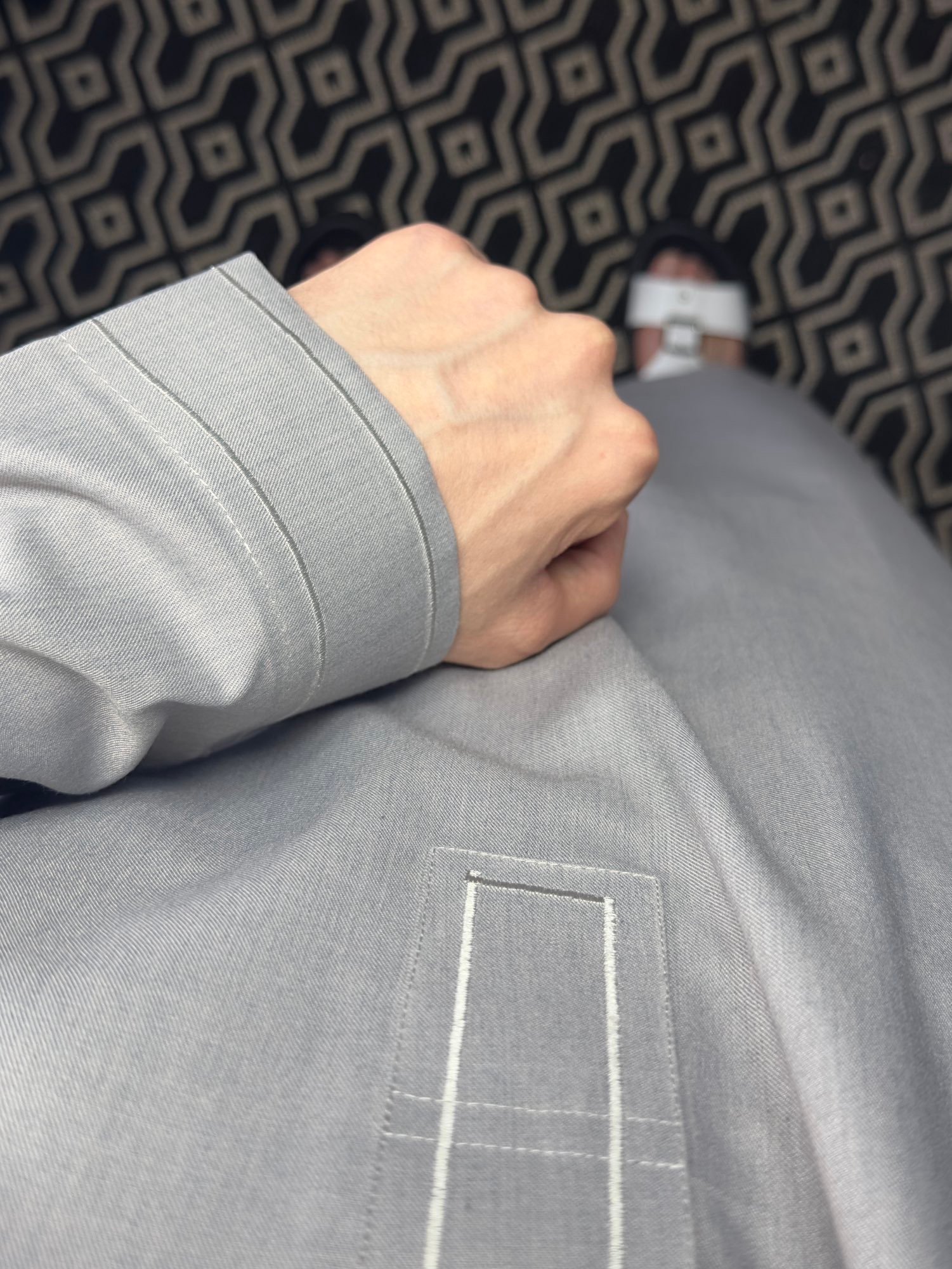 Qamis Brodée Laine | Gris